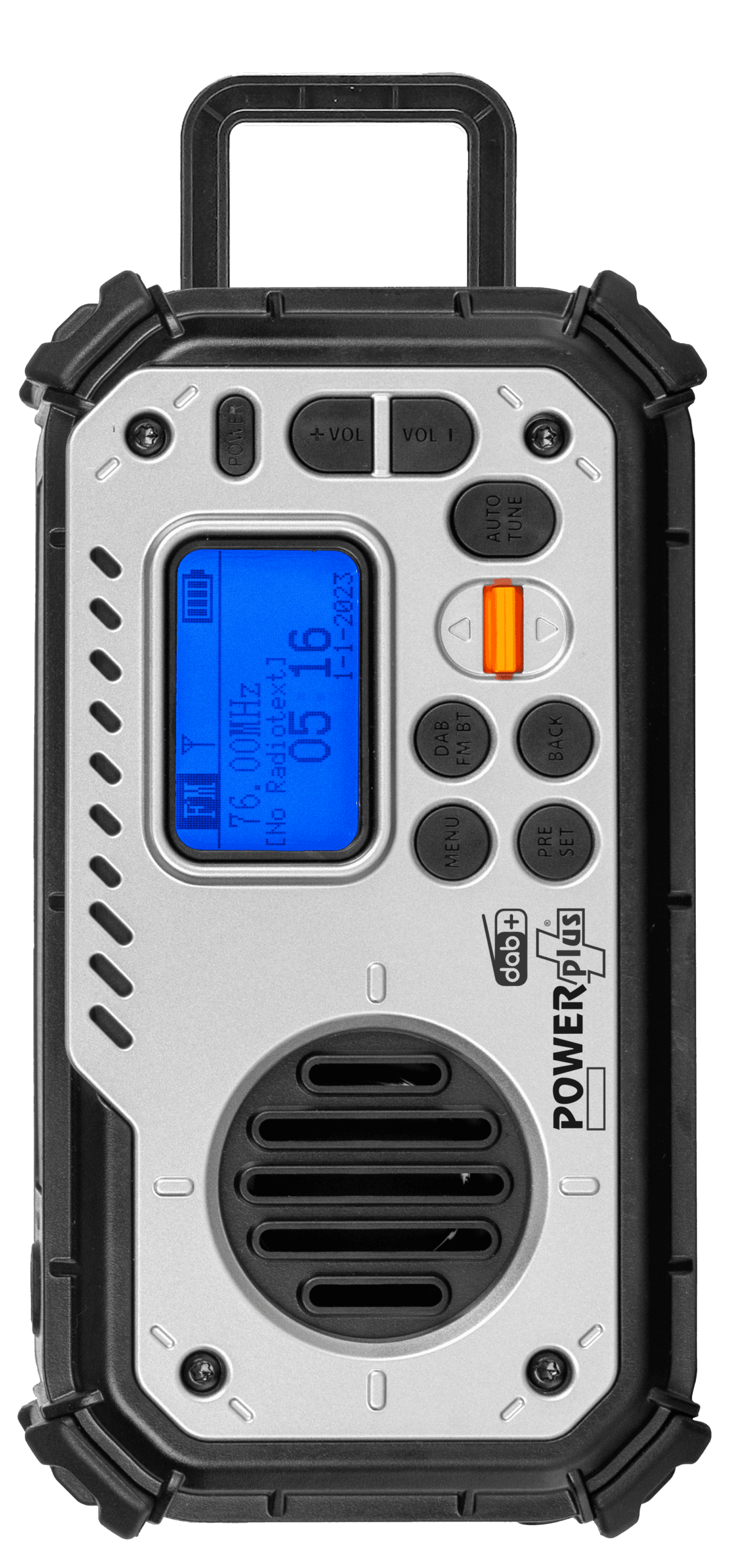 POWERplus Bison USB radio ar saules bateriju un dinamo DAB+ FM | Bluetooth skaļrunis | LED kabatas lukturis | Ārējais akumulators | SOS trauksmes signāls | Pulkstenis | Avārijas radio - Image 4