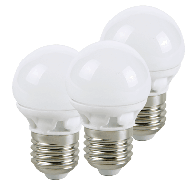 EcoSavers LED MiniGlobe E27 2W, 3 gab. komplekts
