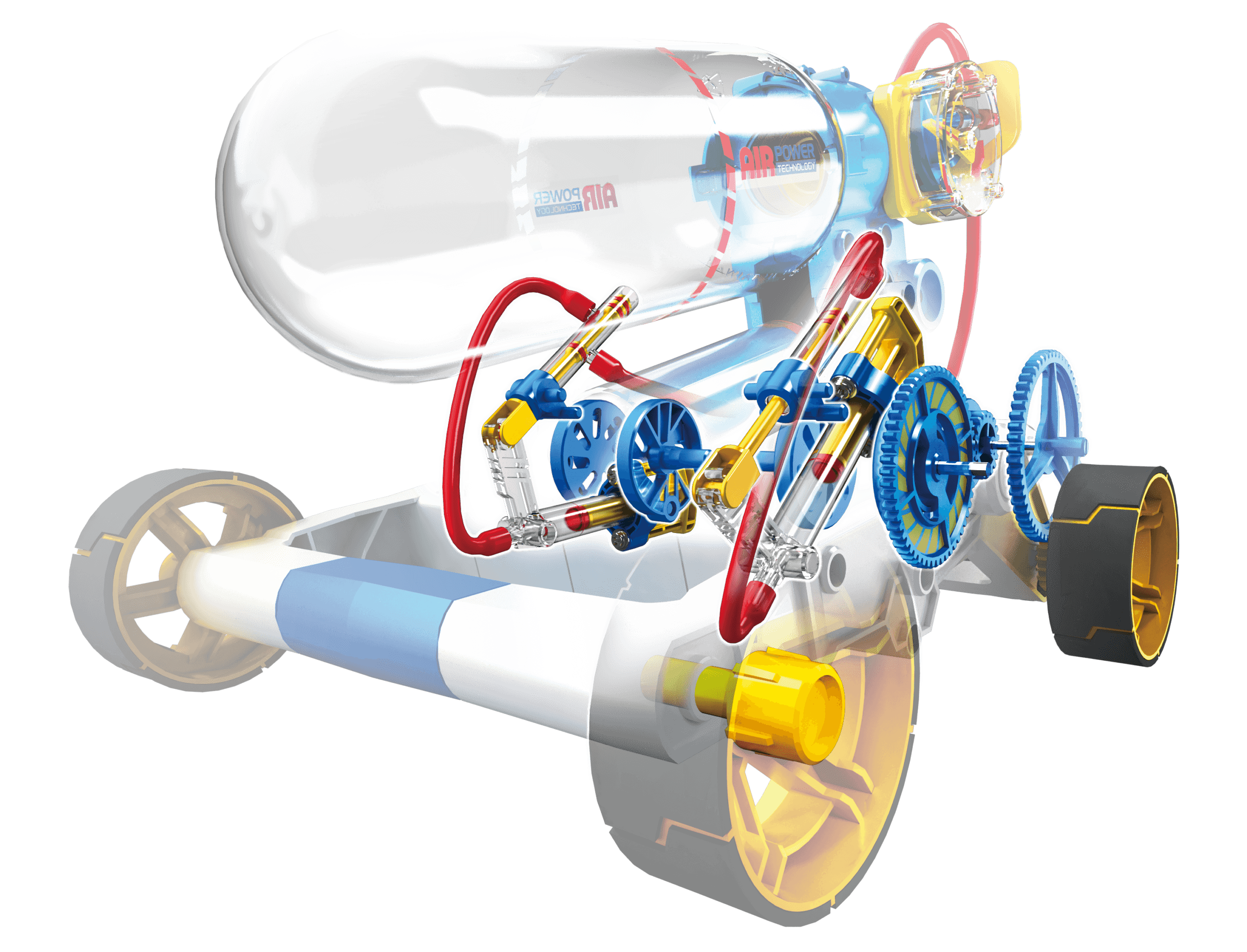 POWERplus Junior Air Car STEM izglītojošā rotaļlieta | Darbināma ar gaisu - Image 4
