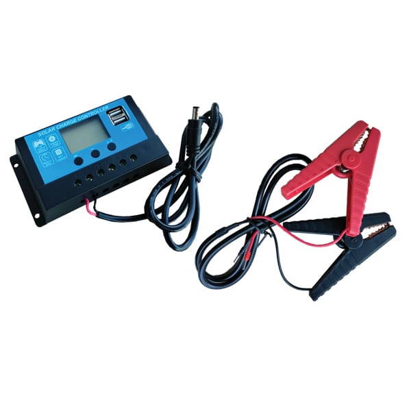 POWERplus uzlādes regulators Alligator 12V/24V PWM ar 2 USB izejām priekš POWERplus Alligator - 20A