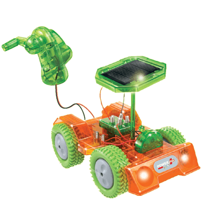 POWERplus Grasshopper Dinamo ar saules bateriju auto STEM izglītojošā rotaļlieta