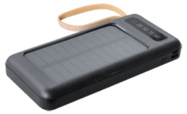 POWERplus Manta ārējais akumulators ar saules bateriju 10 000 mAh ar noņemamiem uzlādes kabeļiem - Image 2