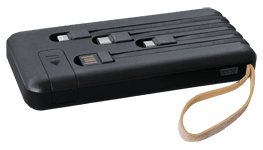 POWERplus Manta ārējais akumulators ar saules bateriju 10 000 mAh ar noņemamiem uzlādes kabeļiem - Image 3