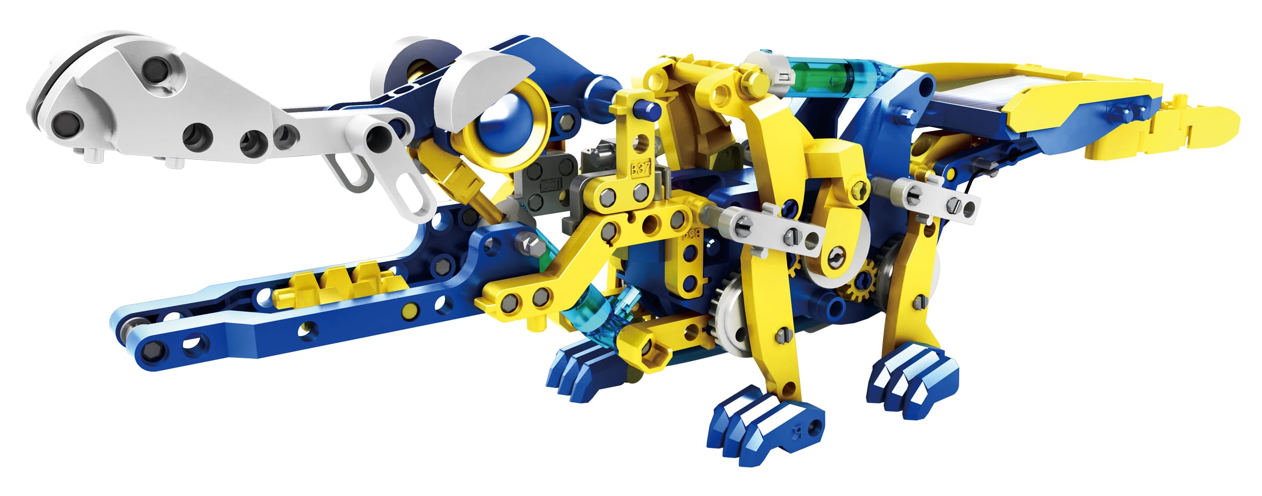 POWERplus Monkey - STEM 12 vienā konstruktora komplekts ar saules bateriju / hidrauliku - Image 3