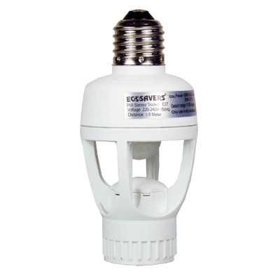 EcoSavers PIR sensora spuldzes ligzda E27