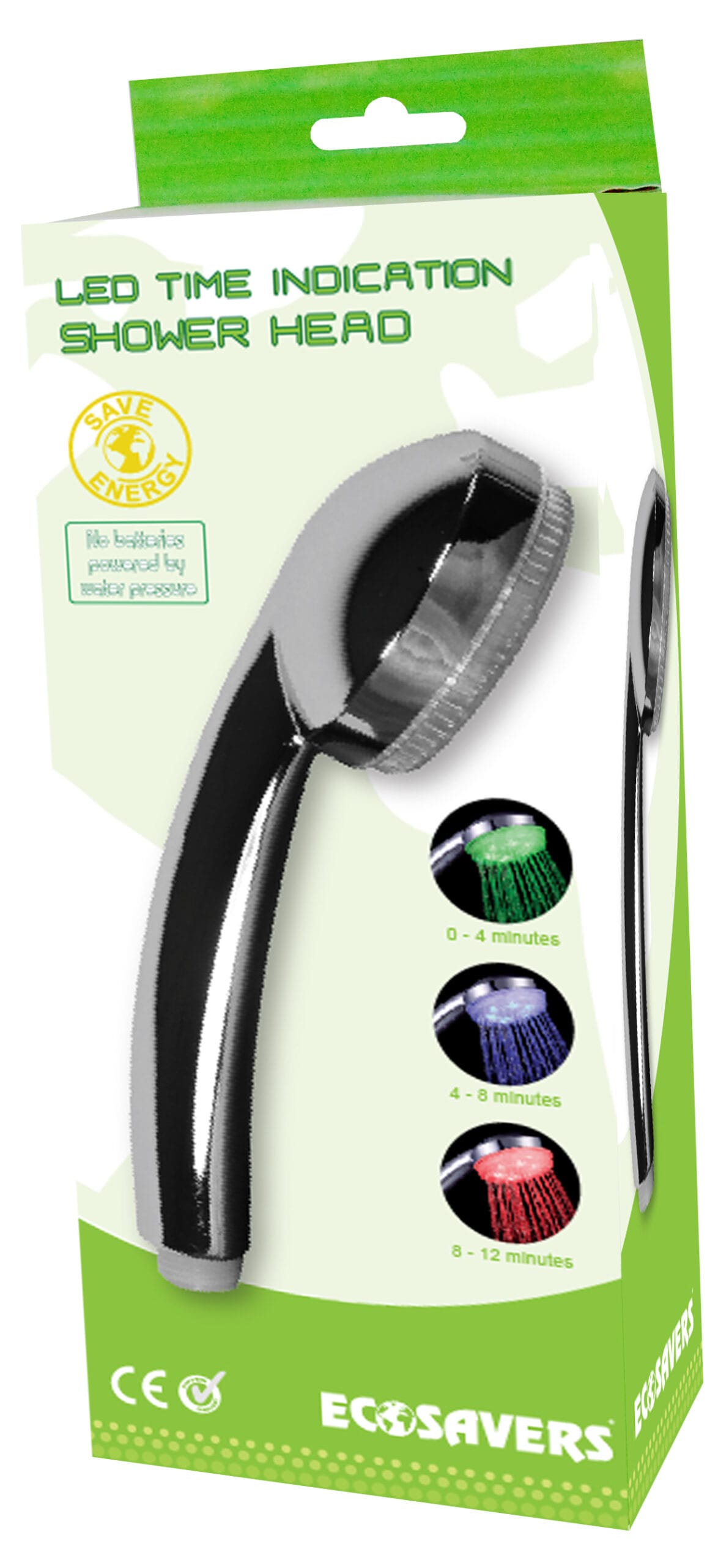 EcoSavers LED dušas uzgalis ar taimeri - dušas uzgalī iebūvēts krāsu dušas taimeris - Image 7