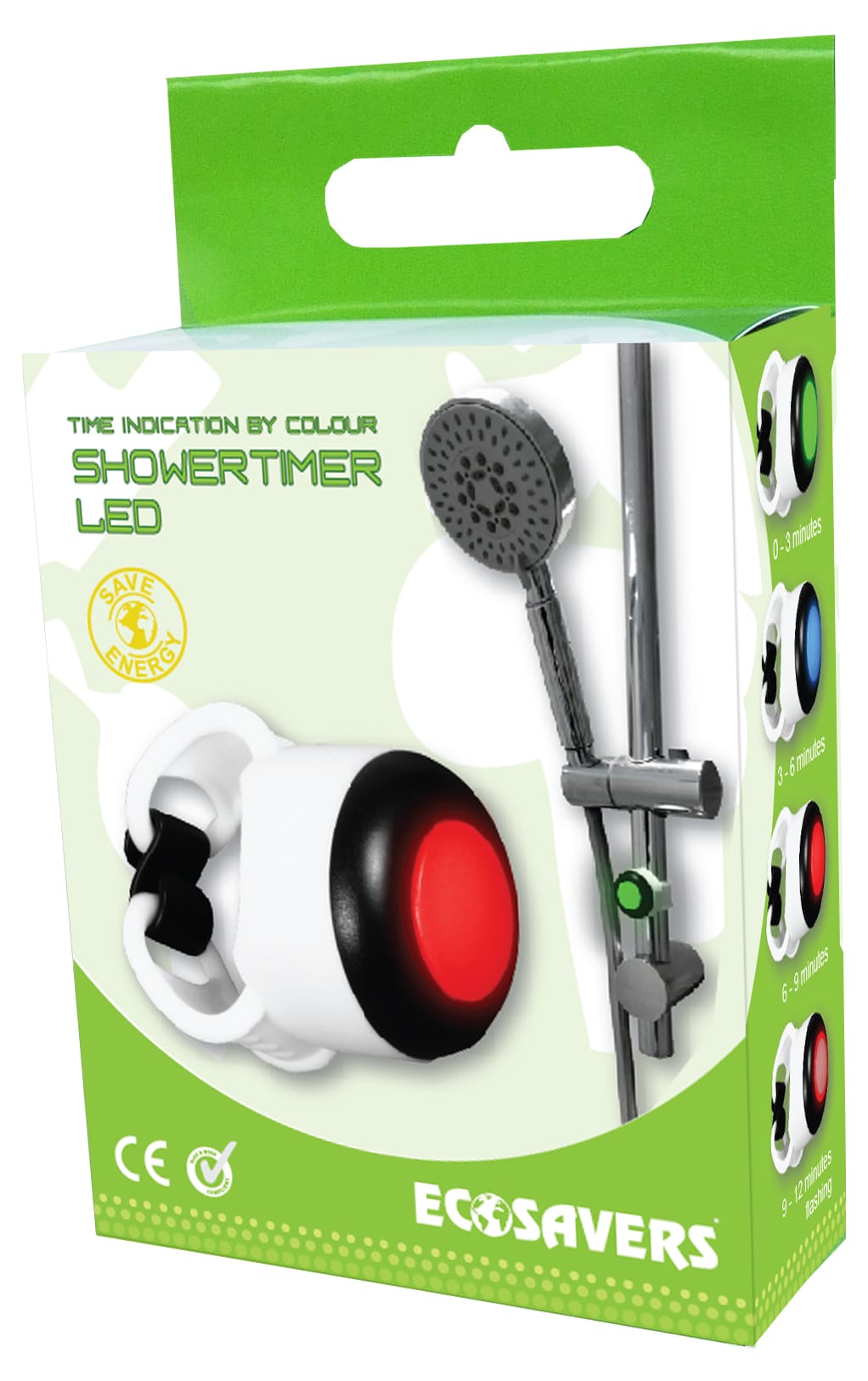 EcoSavers ShowerTimer LED | Dušas taimeris ar krāsu indikatoru | Silikona korpuss - Image 8